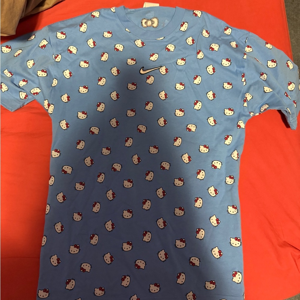 Nike Blue Hello Kitty Pattern Tee